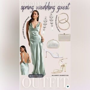 ISO ShowPo Adilah Mint Sarin Cowl Neck Gown